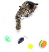 Jouets pour chat Nobleza - Ensemble de jouets pour chat - 4 pièces - balles pour chat - jouet pour chat - balle avec cloche