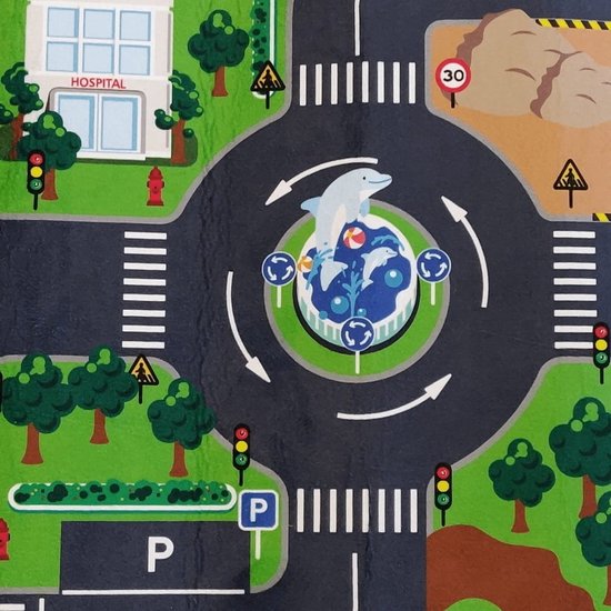 Kids Globe Speelkleed Verkeer met Led verkeerslichten - Kids GLOBE