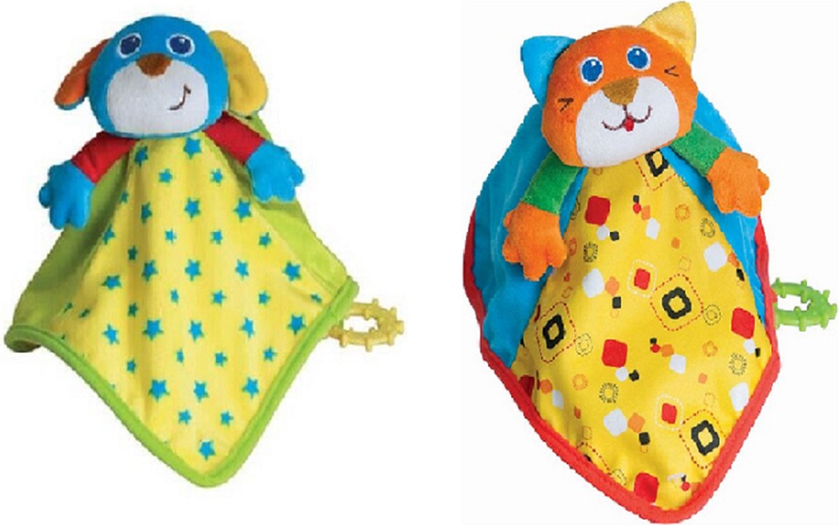 Beeboo Knuffeldoekje met bijtring en rammelaar