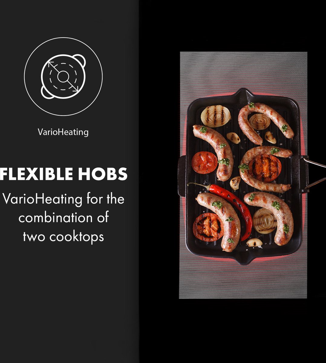 Delicatessa 90 flex inbouw kookplaat inductie 5 zones 7000W Autark