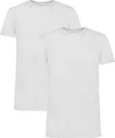 Confortable et doux et soyeux Bamboo Basics Ray - T- Shirts en Bamboe Col Rond (Multipack 2 pièces) Homme - Manches Courtes - Wit - XXL
