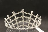 Mooie tiara, kroon, bruid, prinses, haaraccessoire, luxe diadeem, Haarpin, bloemen, haarpin, strass, koningin, maangodin, godin