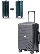 Bol.com Koffer Handbagage - Reiskoffer - Trolley - Inclusief Uitzetlaag - Inclusief TSA Slot - Zwart - Maat S - 20 Inch aanbieding