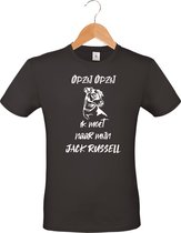 mijncadeautje - T-shirt unisex - zwart - Opzij Opzij ik moet naar mijn : Jack Russell - maat XXL