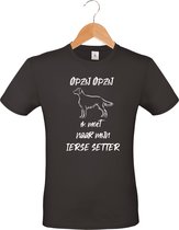 mijncadeautje - T-shirt unisex - zwart - Opzij Opzij ik moet naar mijn : Ierse Setter - maat XXL