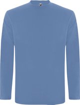 Denim Blauw Effen t-shirt lange mouwen model Extreme merk Roly maat 3XL