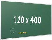 Krijtbord PRO - Magnetisch - Schoolbord - Eenvoudige montage - Geëmailleerd staal - Groen -120x400cm