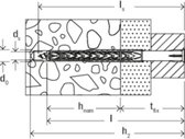 fischer SXRL 8 x 80 T Constructie/kozijnpluggen - T30 - verzonken schroef - verzinkt staal (50st)