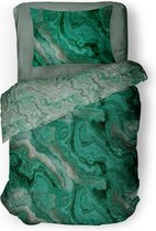 LINNICK Dekbedovertrek Katoen Quartz Shards - green - 140x200/220cm - 1 persoons