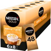 Bol.com Nescafé Gold Latte Vanille oploskoffie - 6 doosjes à 8 zakjes aanbieding
