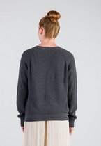 Bouton cardigan fin - anthracite