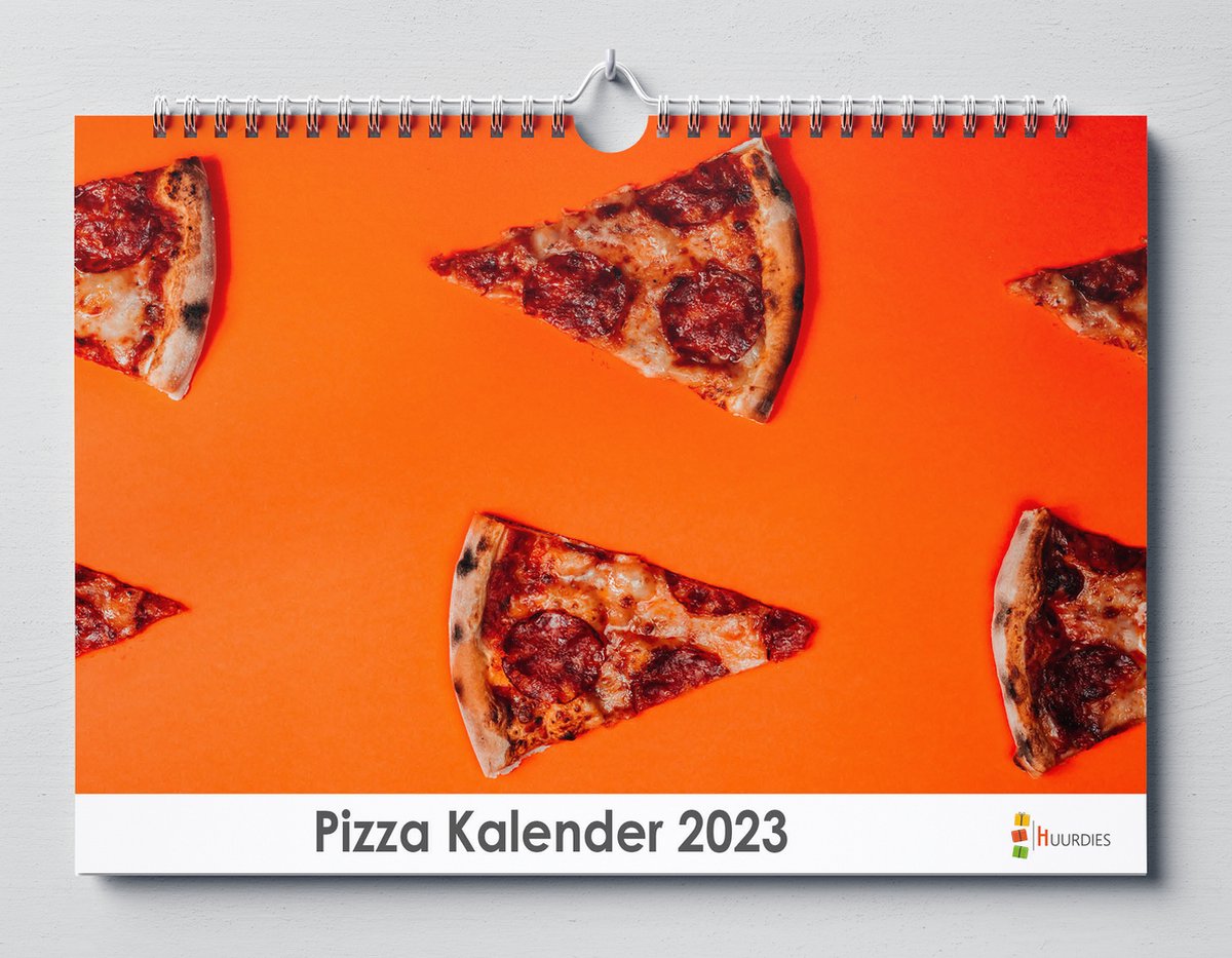 Pizza Kalender 2023 - jaarkalender - 35x24cm - Huurdies