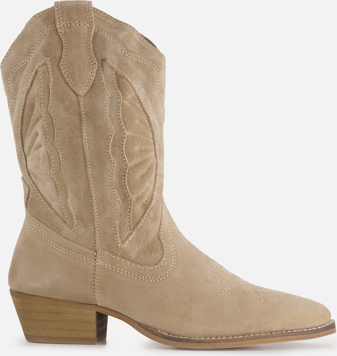 Ps Poelman Cowboylaarzen taupe Suede - Dames - Maat 38 | bol.com