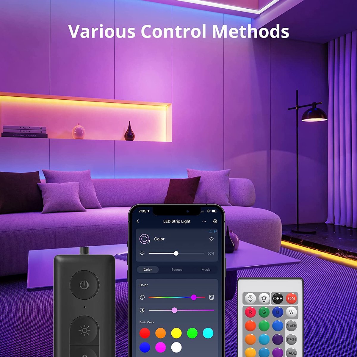 Bot Shop Smart Led SwitchBot Smart LED Strip Verlichting, 16.4ft RGB WiFi Bluetooth ...