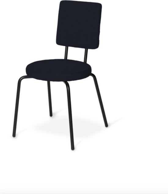 Puik Design - Option - Eetkamerstoel - Zwart - Round seat/Square backrest