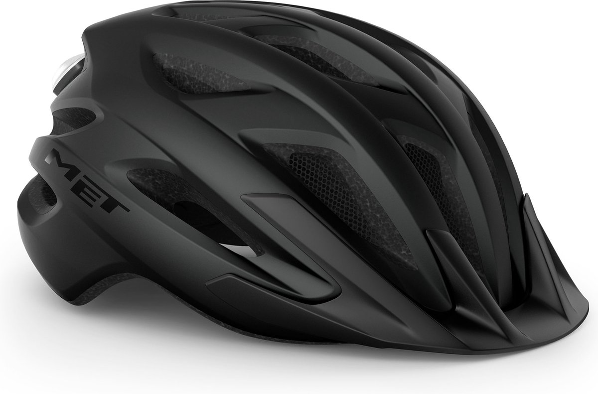 MET Crossover Fietshelm Mannen & Vrouwen - Stadsfietshelm Volwassenen - Maat XL - Black Matt