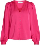Vila Blouse Viellette V-neck L/s Shirt/su - Noo 14074530 Pink Yarrow Dames Maat - W42