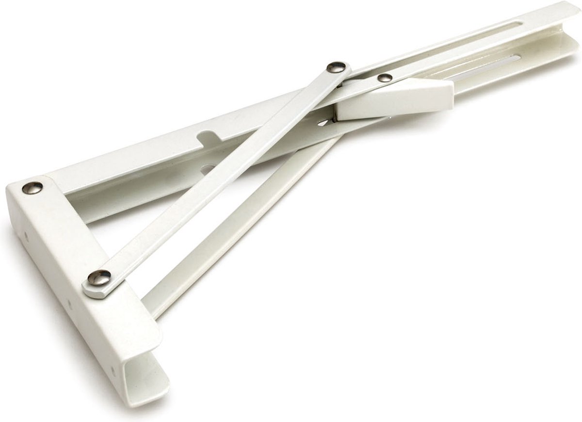 Tafelbladhouder Klapbaar - 50kg - Wit - Inklapbare plankdrager - Klapbare schapdragers
