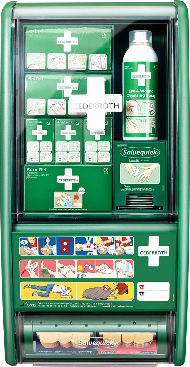 Goedkoopste Cederroth First Aid Station - verscheidene typen letsels