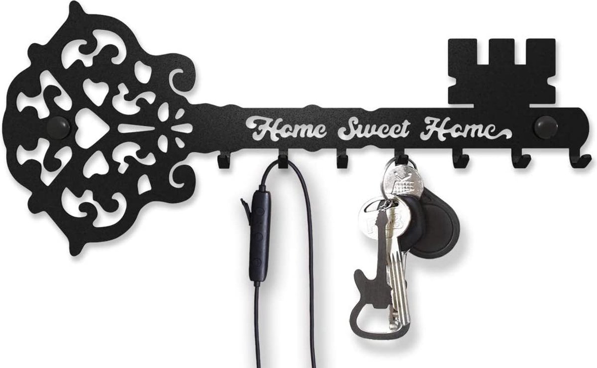 TDR - Porte-clés - avec texte : Home Sweet Home - pour le mur (support avec  10