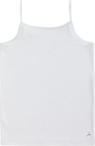 Ten Cate Basics organic cotton stretch spaghetti top wit voor Meisjes | Maat 146/152