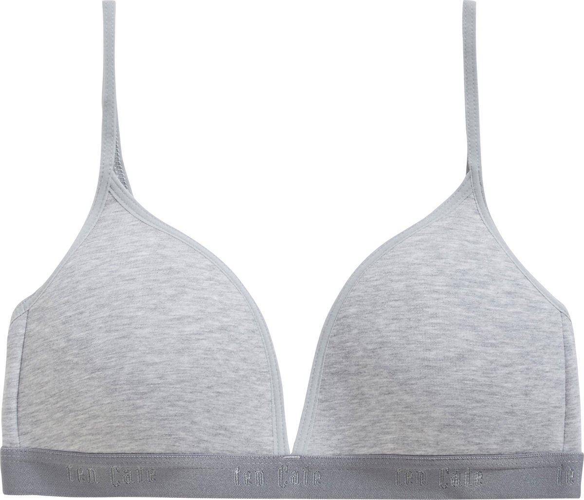 Ten Cate Basics organic cotton stretch voorgevormde bh grey melange voor Meisjes | Maat 75AA