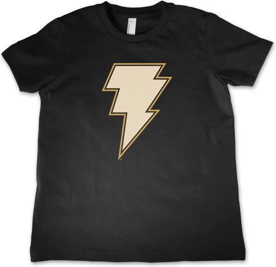 DC Comics Black Adam Kinder Tshirt -Kids tm 6 jaar- Lightning Logo Zwart