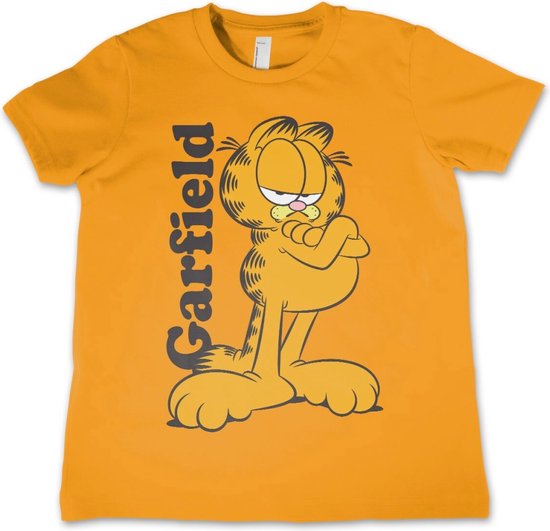 Garfield Kinder Tshirt -Kids tm 12 jaar- Garfield Oranje