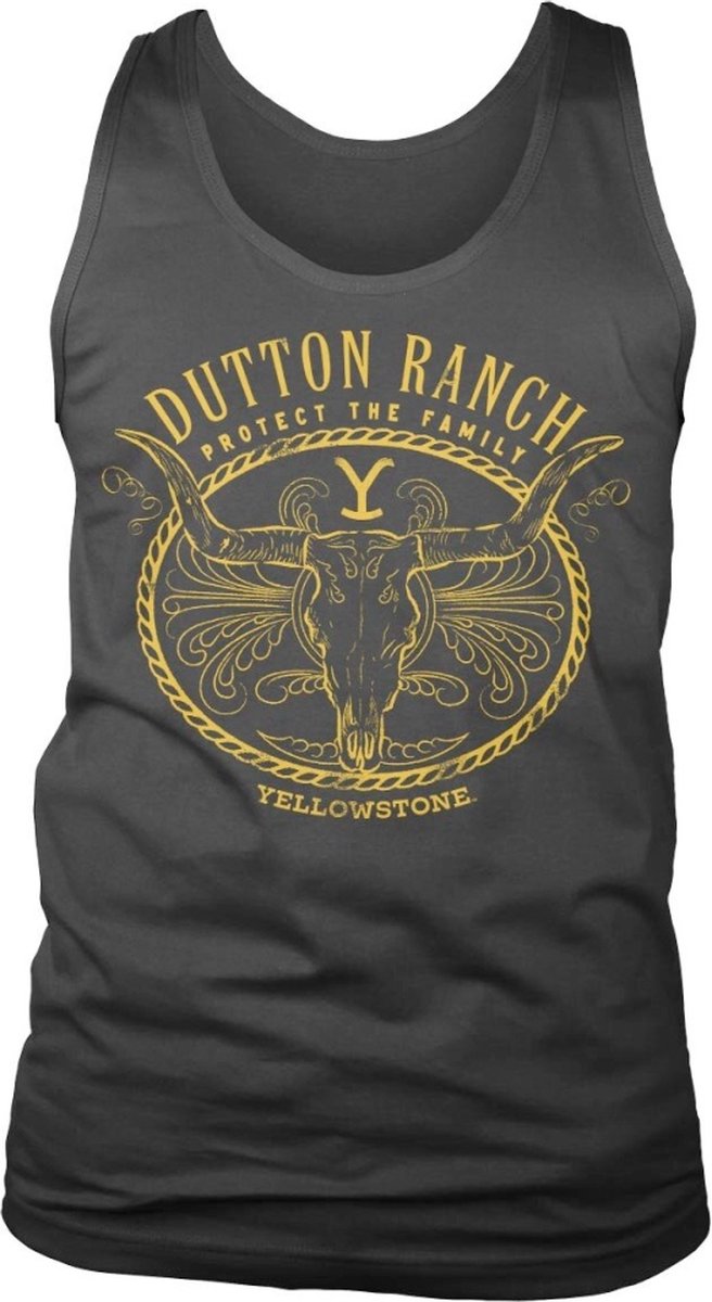 Yellowstone Tanktop -L- Protect The Family Zwart