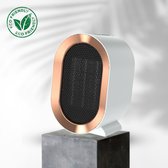Bol.com Oneiro's Originele™ elektrische ventilator kachel WHITE 800W/1200W - 10 x 13 x 20 cm - wit - elektrische verwarming - ka... aanbieding