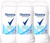 Rexona Women Motion Sense Cotton Dry Extra Confident Deodorant Stick - 3 Pièces - Déodorant Femme Value Pack