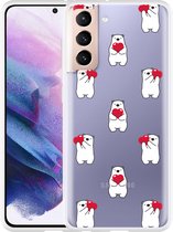 Hoesje Geschikt voor Samsung Galaxy S21 Lovely Bears