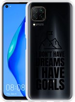 Huawei P40 Lite Hoesje Goals are for Men Designed by Cazy