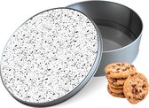 Boîte à biscuits Terrazzo Look Round - Boîte de rangement 15x15x5 cm