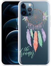 Geschikt voor Apple iPhone 12 Pro Hoesje Watercolor Dreamcatcher - Designed by Cazy