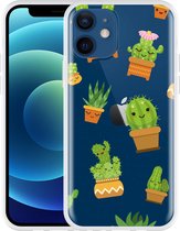 Geschikt voor Apple iPhone 12 Hoesje Happy Cactus - Designed by Cazy