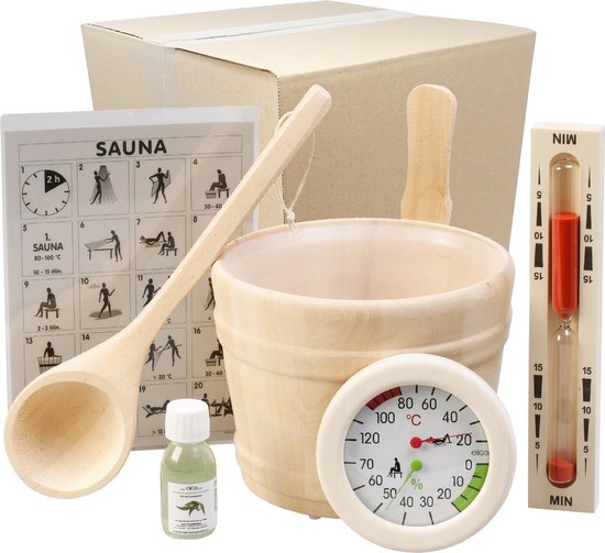 Sauna accessoires set premium 6delig Eliga bol