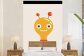 Behang kinderkamer - Fotobehang Robot - Gloeilamp - Gezicht - Antenne - Kinderen - Breedte 190 cm x hoogte 260 cm - Kinderbehang