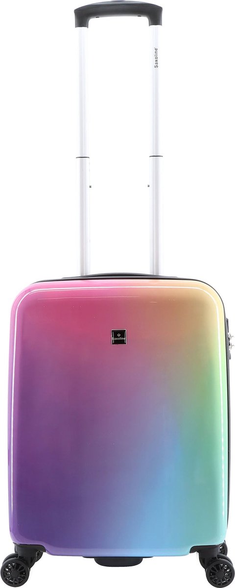 Saxoline Rainbow bedrukt handbagage koffer S Bedrukt