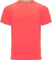 Fluorescent Koraal sportshirt unisex 'Monaco' merk Roly maat XXL