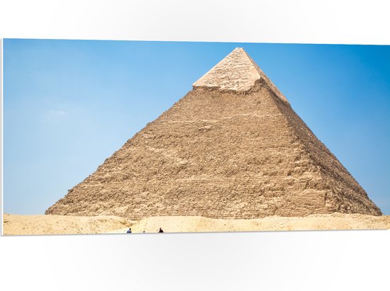 WallClassics - Plaque de Mousse PVC - Pyramide dans le Désert - 100x50 cm Photo sur Plaque de Mousse PVC