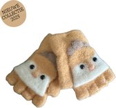 Gants - camel - ocre jaune - 1 à 5 ans - gants enfant - mitaines - mitaines - gants hiver - gants enfant