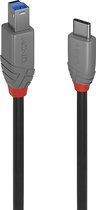 LINDY USB-kabel USB 3.2 Gen1 (USB 3.0 / USB 3.1 Gen1) USB-C stekker, USB-B stekker 1.00 m Zwart 36666