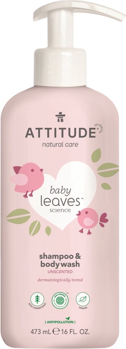 Attitude Baby Leaves 2in1 Shampoo&Body Geurvrij