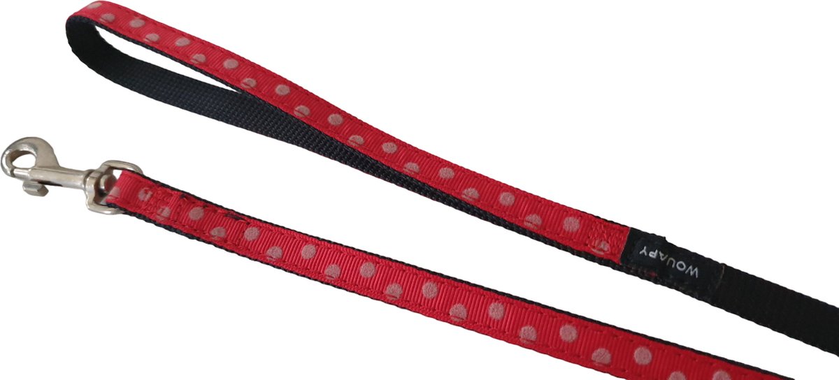 WOUAPY Laisse Noeud Hondenlijn / Hondenriem - Nylon - Rood - Breedte 12 mm - Lengte 120 cm