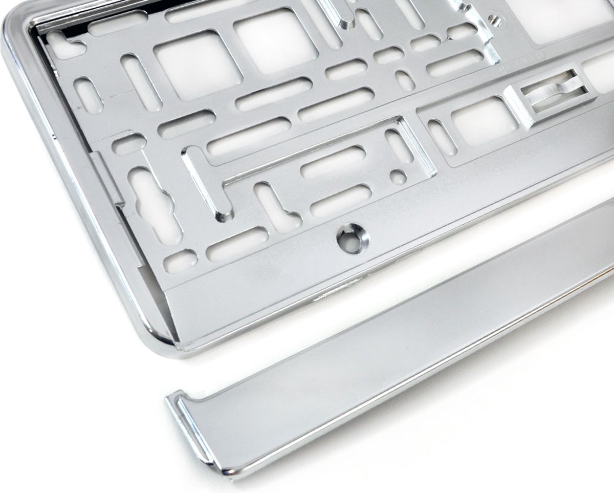 Kentekenplaathouders - Set van twee - Zilver Metallic