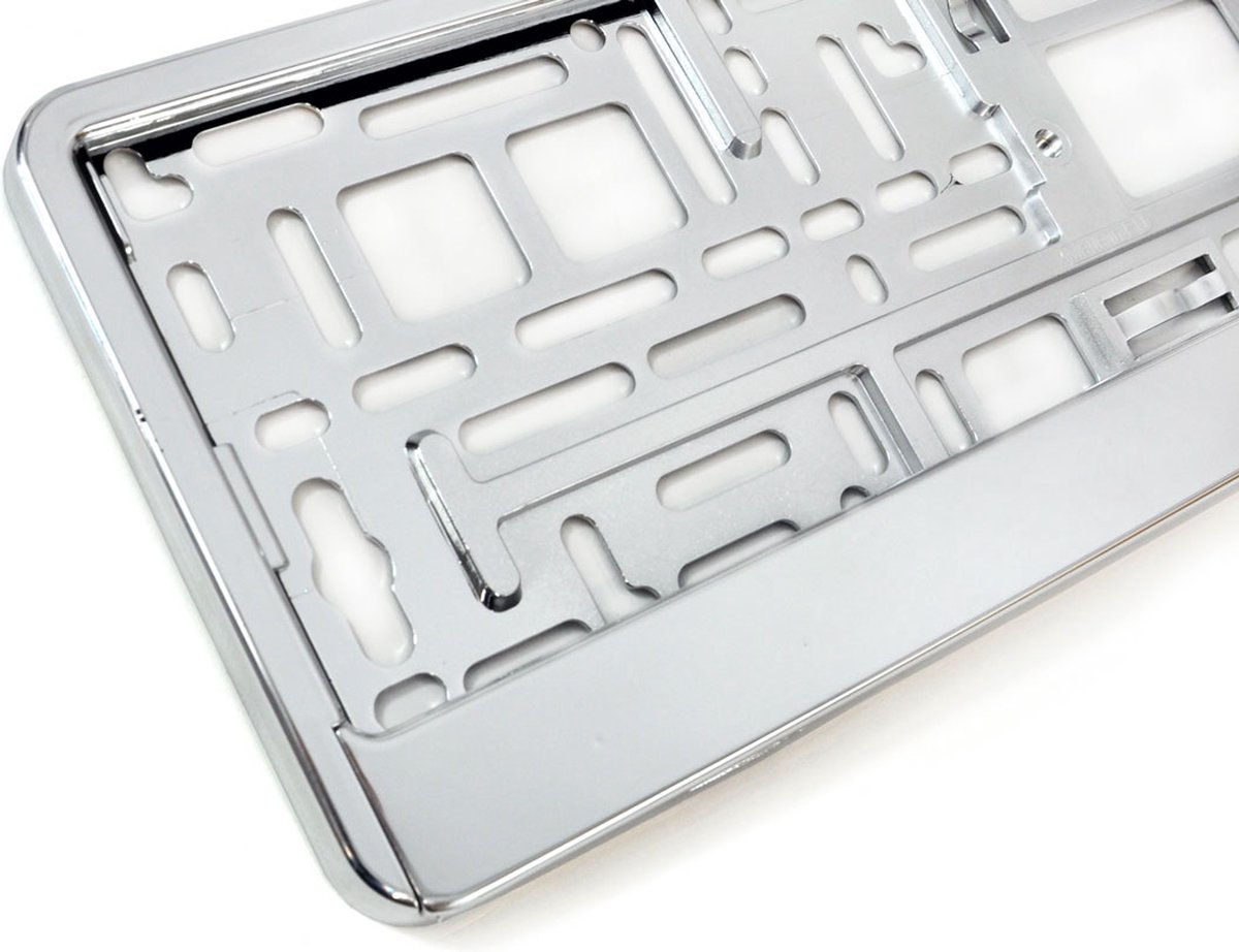 Kentekenplaathouders - Set van twee - Zilver Metallic