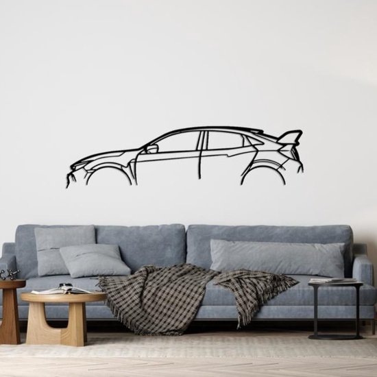 Décoration murale voiture corvette en métal noir 120x31 cm VOITURE