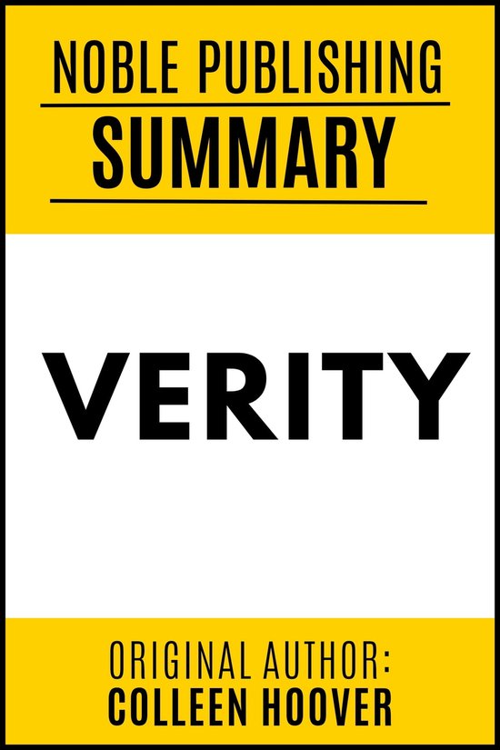 SUMMARY OF VERITY BY COLLEEN HOOVER {Noble Publishing} (ebook), Noble Publishing bol
