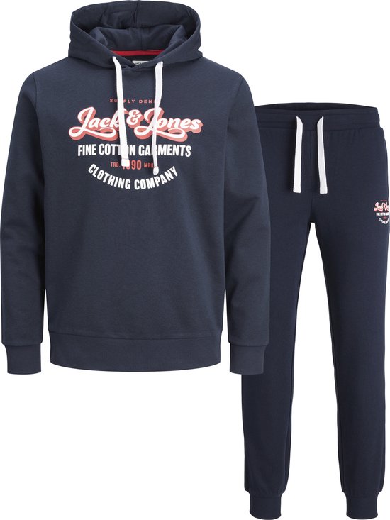 JACK & JONES Jjferris Sweat Hood Set Mp Joggingpak voor heren, Navy Blazer/ Pack:W. Broek, L
